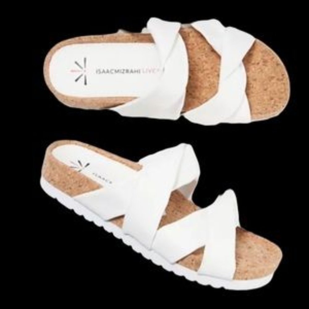 New! Isaac Mizrahi Live slides - Cork Sandals - 8 Shies Women’s
